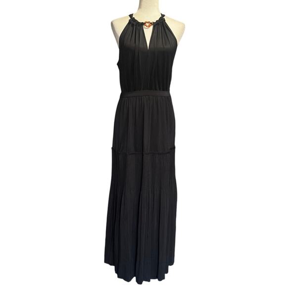 Diane Von Furstenberg Hugo Maxi Dress Halter Black Size Medium - Picture 2 of 8